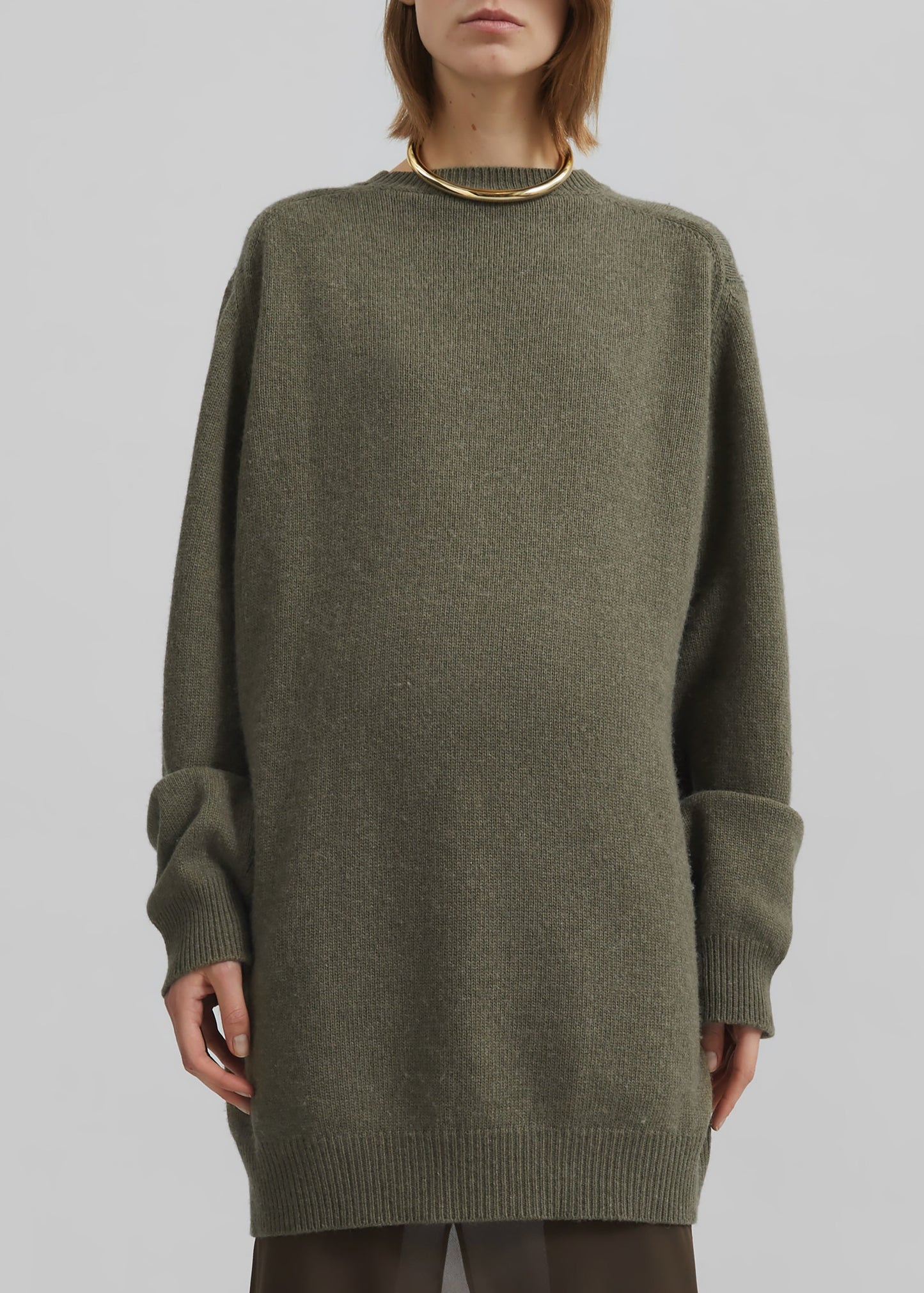 Maxine Knit Sweater Dress - Khaki