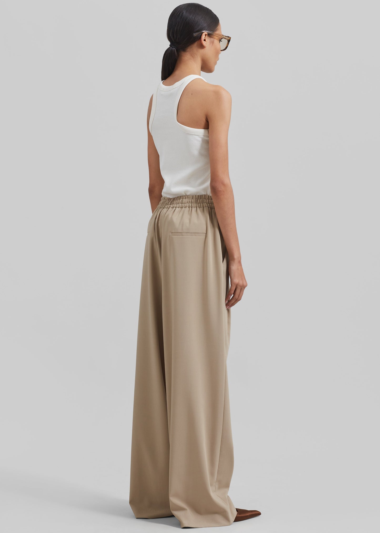 Neva Wide Trousers - Beige