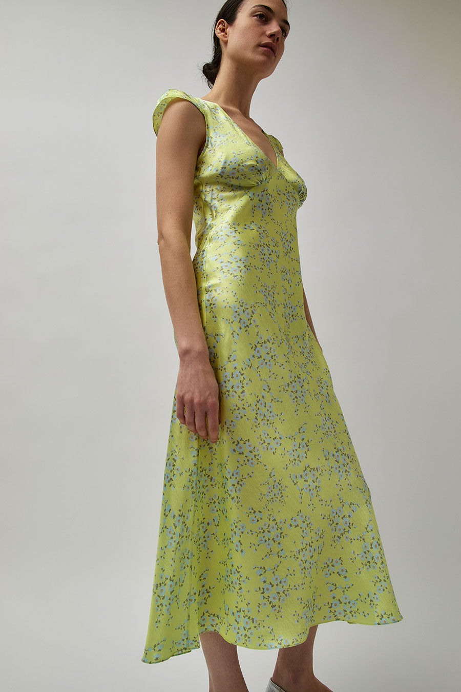 Naya Rea Tiziana Dress in Yellow Floral Print