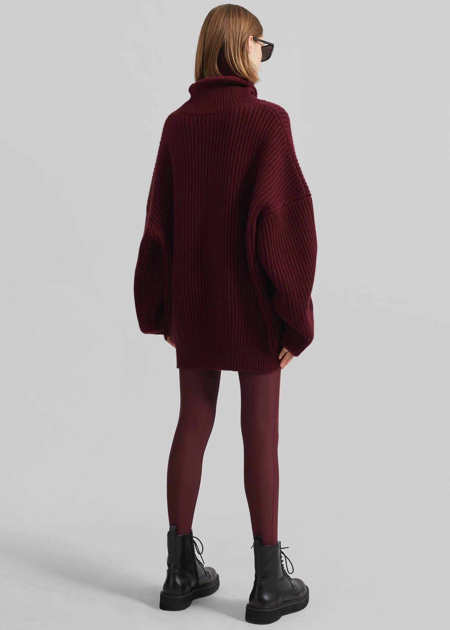 Olney Oversized Wool Turtleneck - Burgundy