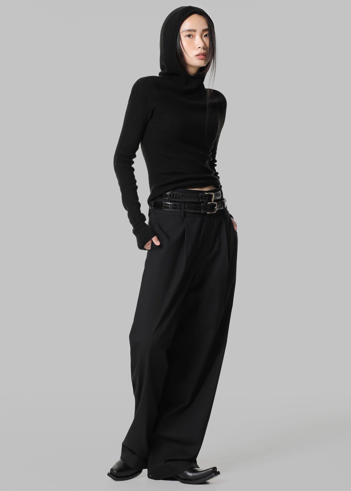 Olwen Pintuck Trousers - Black