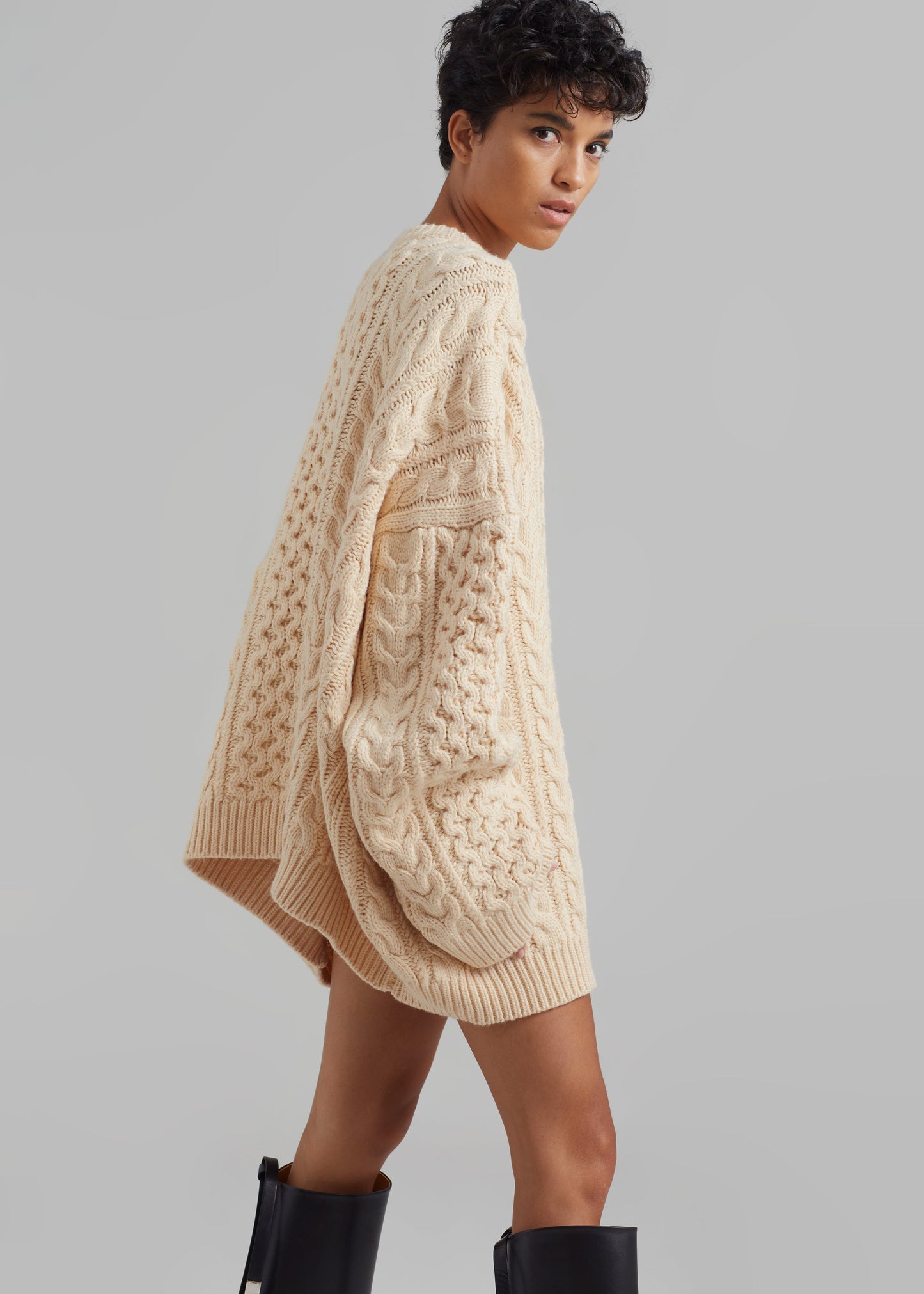 Pailey Braided Sweater - Cream