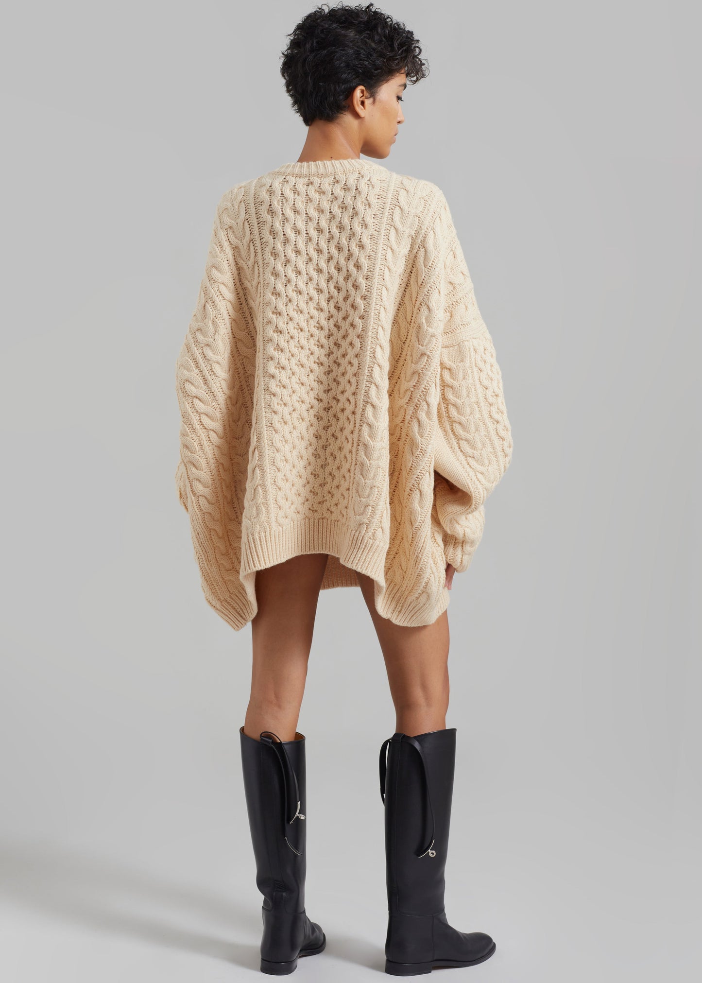 Pailey Braided Sweater - Cream