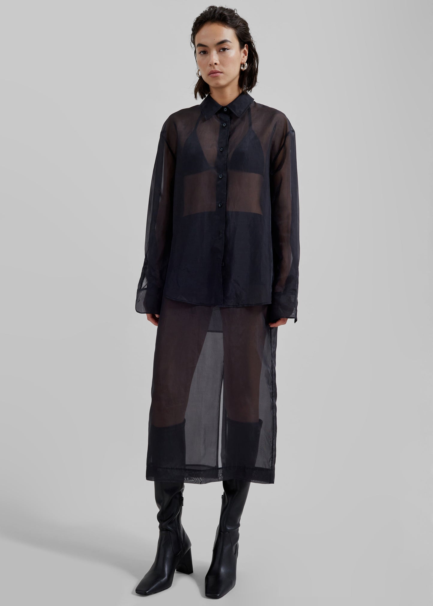 Peri Sheer Shirt - Black