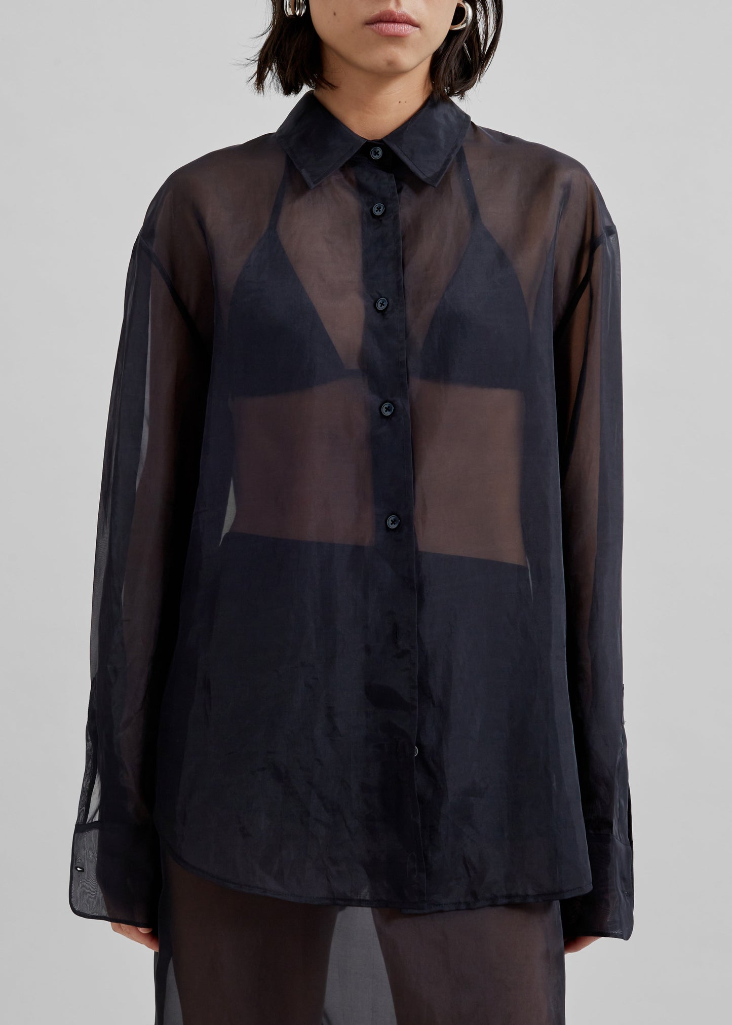 Peri Sheer Shirt - Black