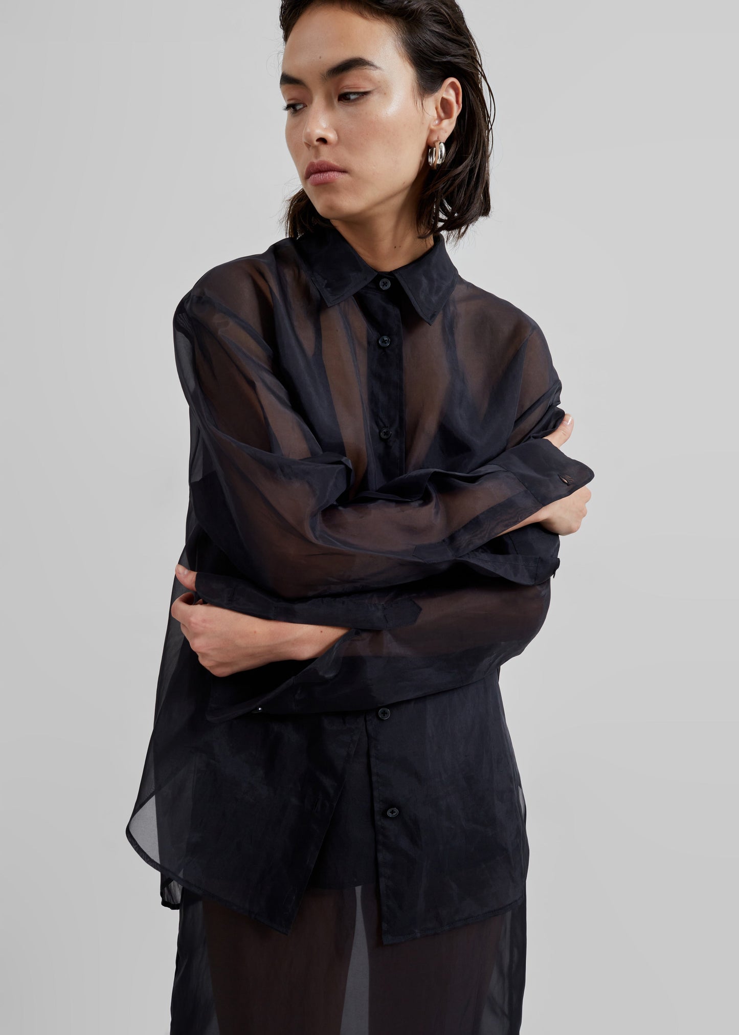 Peri Sheer Shirt - Black