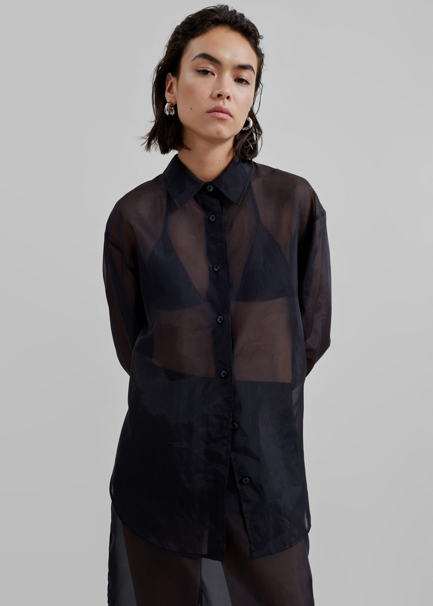 Peri Sheer Shirt - Black