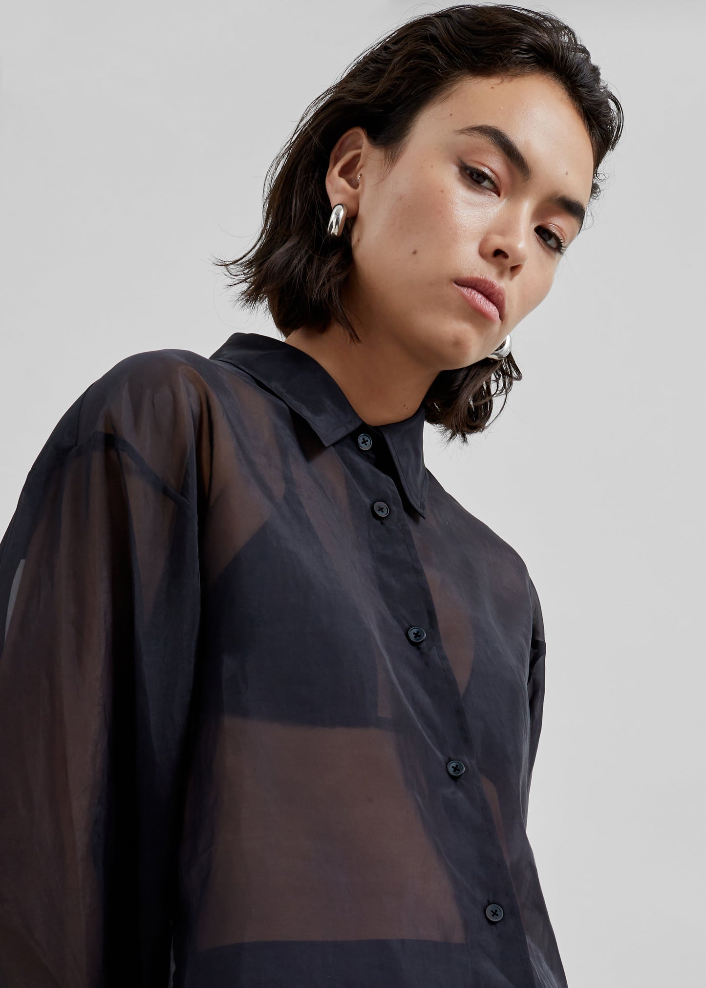 Peri Sheer Shirt - Black