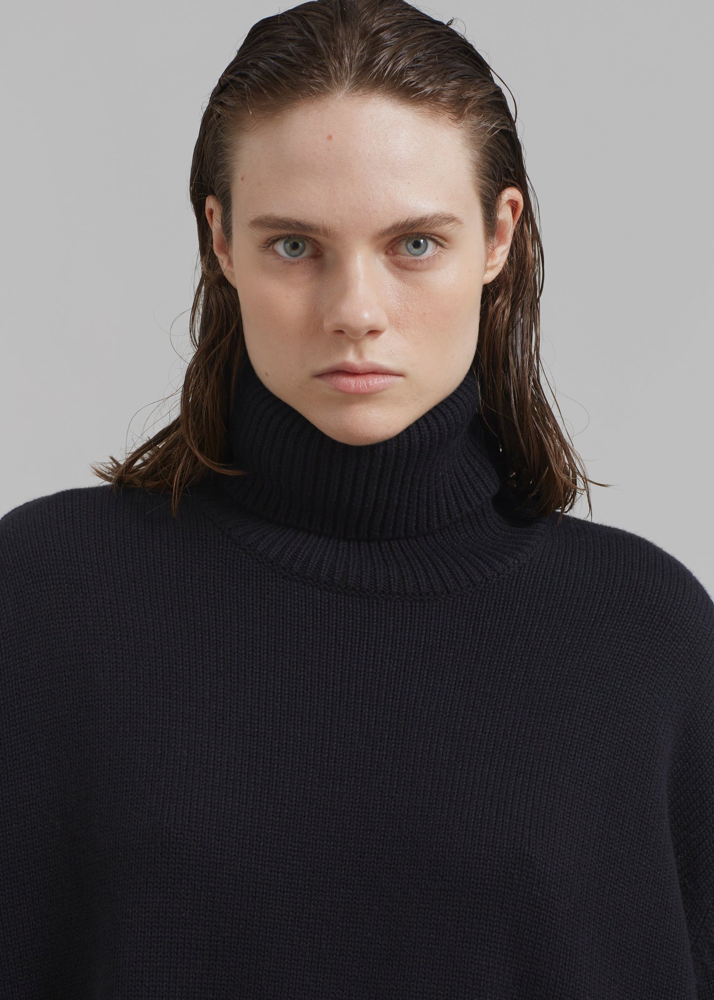 Rhea Trapeze Turtleneck - Black