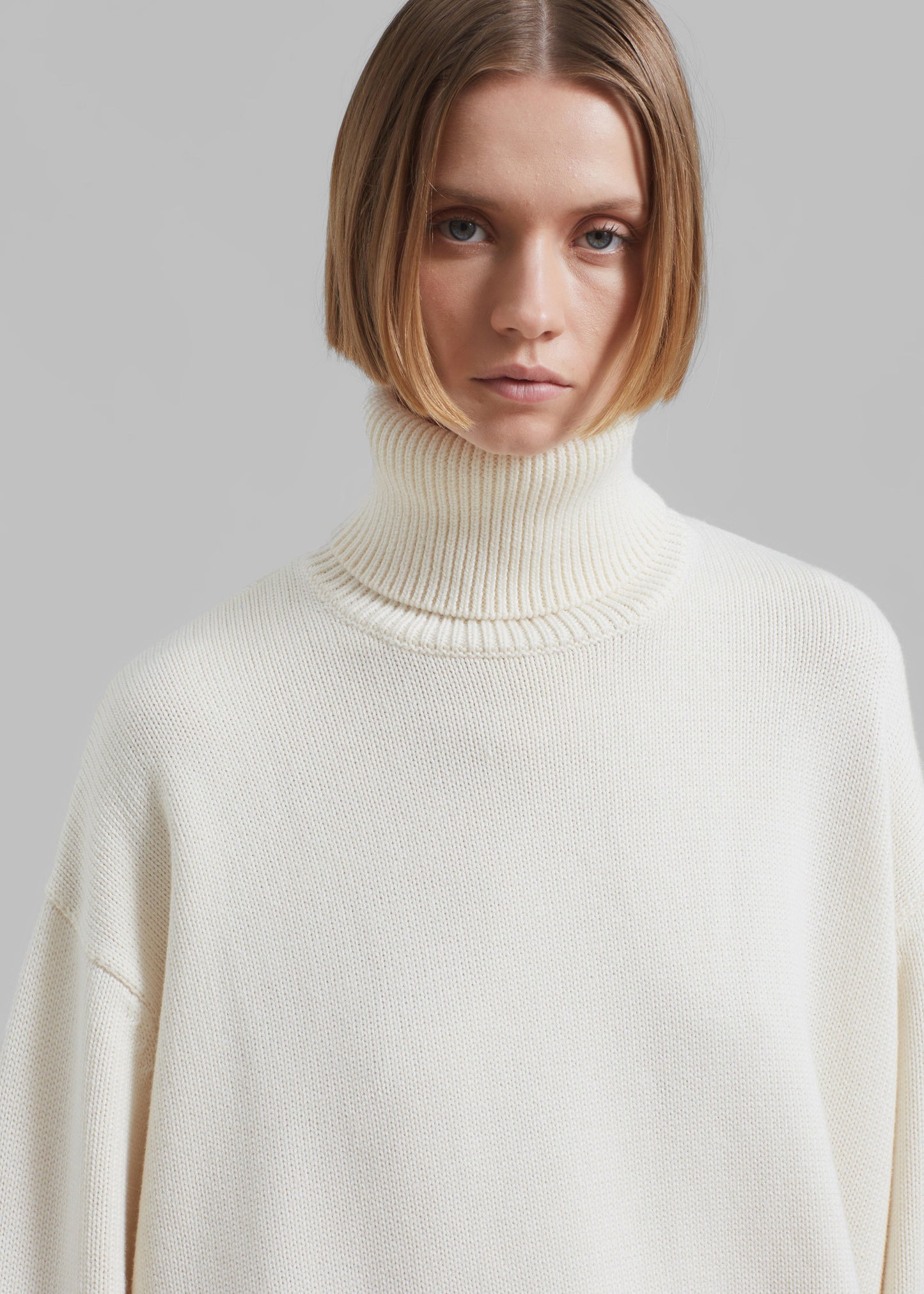 Rhea Trapeze Turtleneck - Ivory