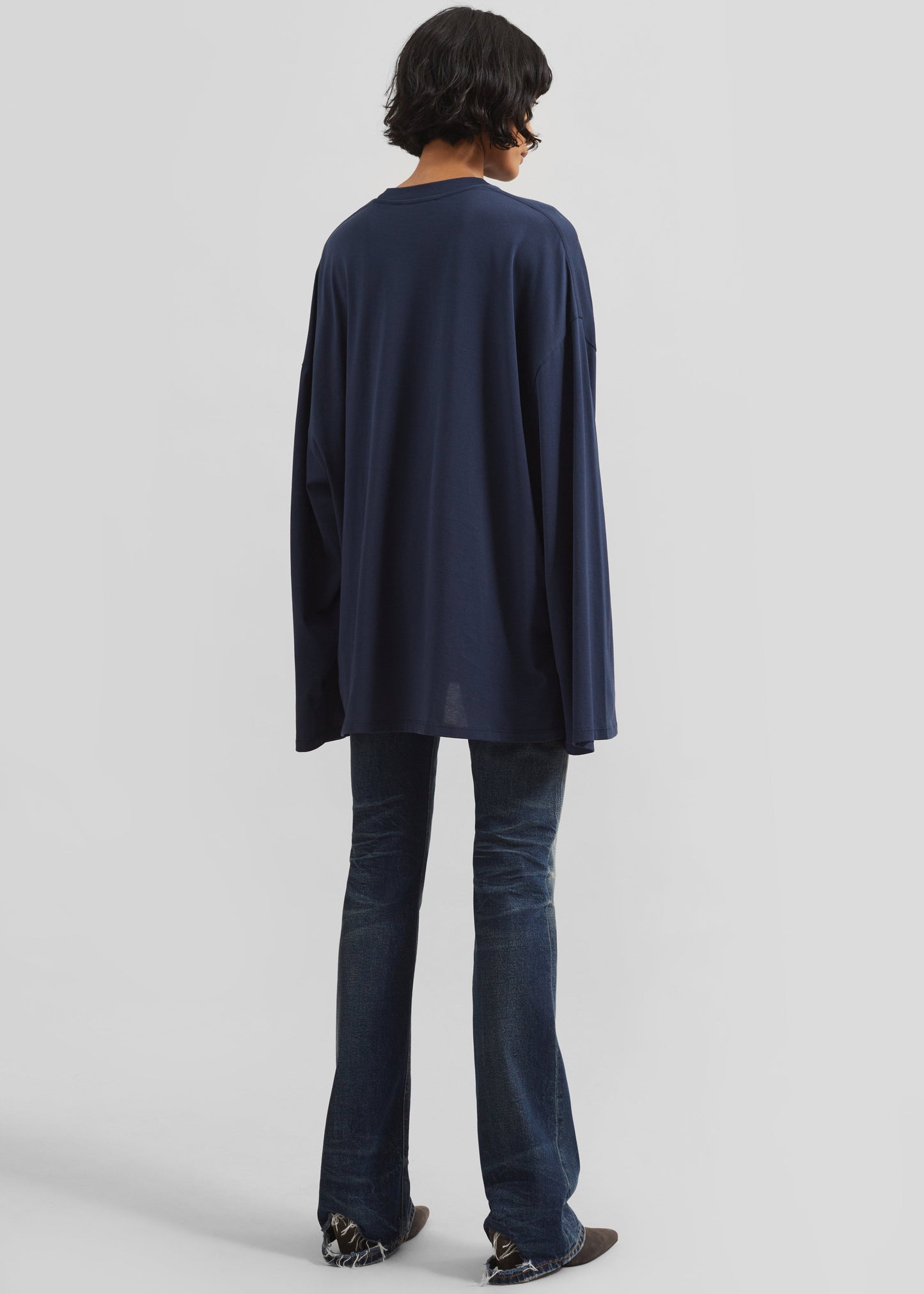 Rio Oversized Sleeve Tee - Dark Navy