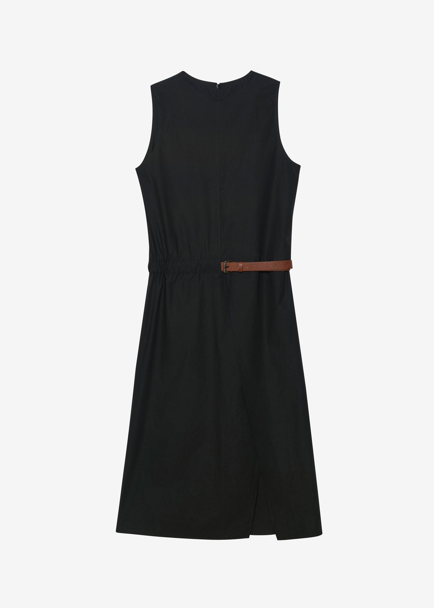 Romy Belted Midi Dress - Black