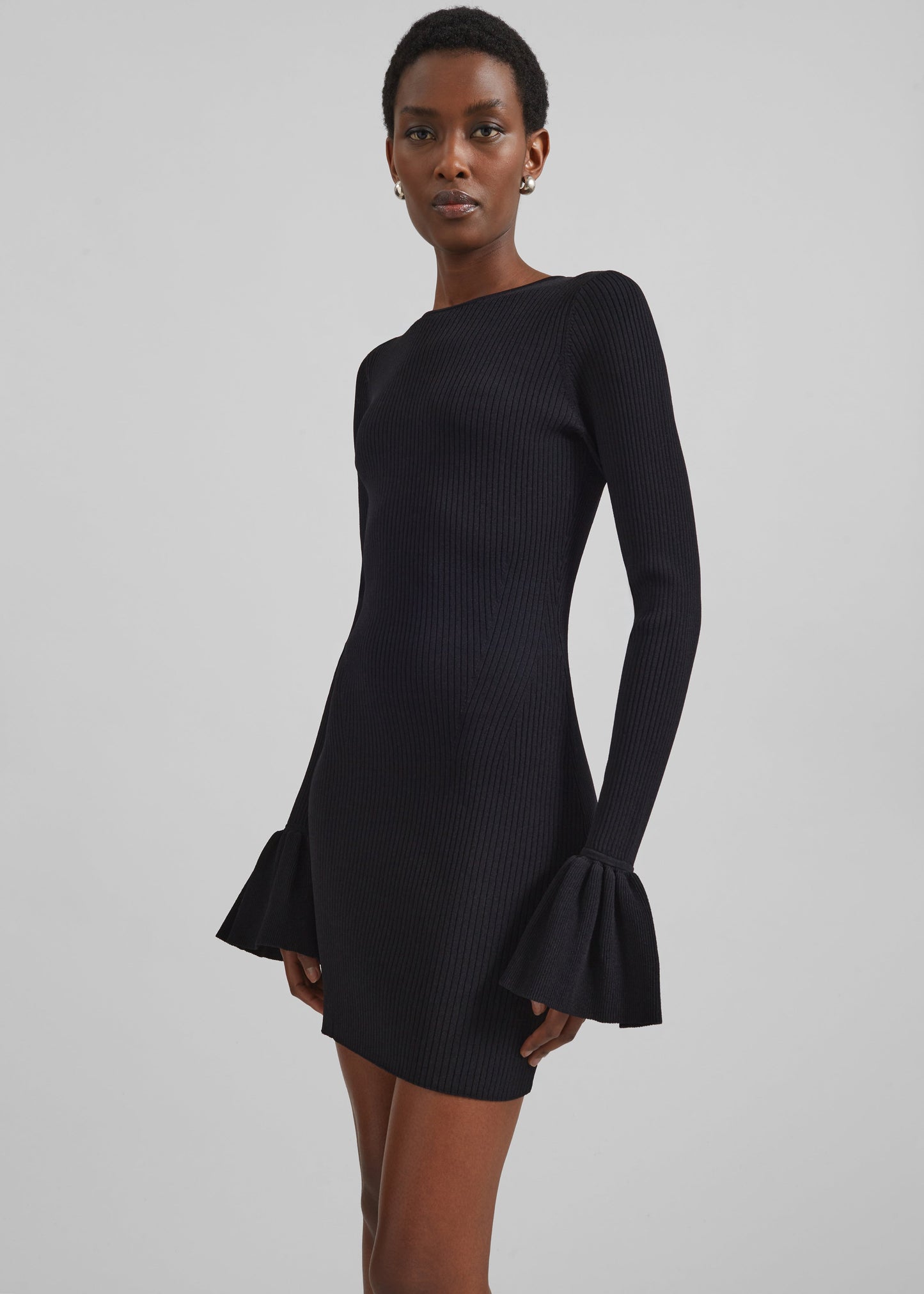 Rotate Knit Mini Cutout Dress - Black