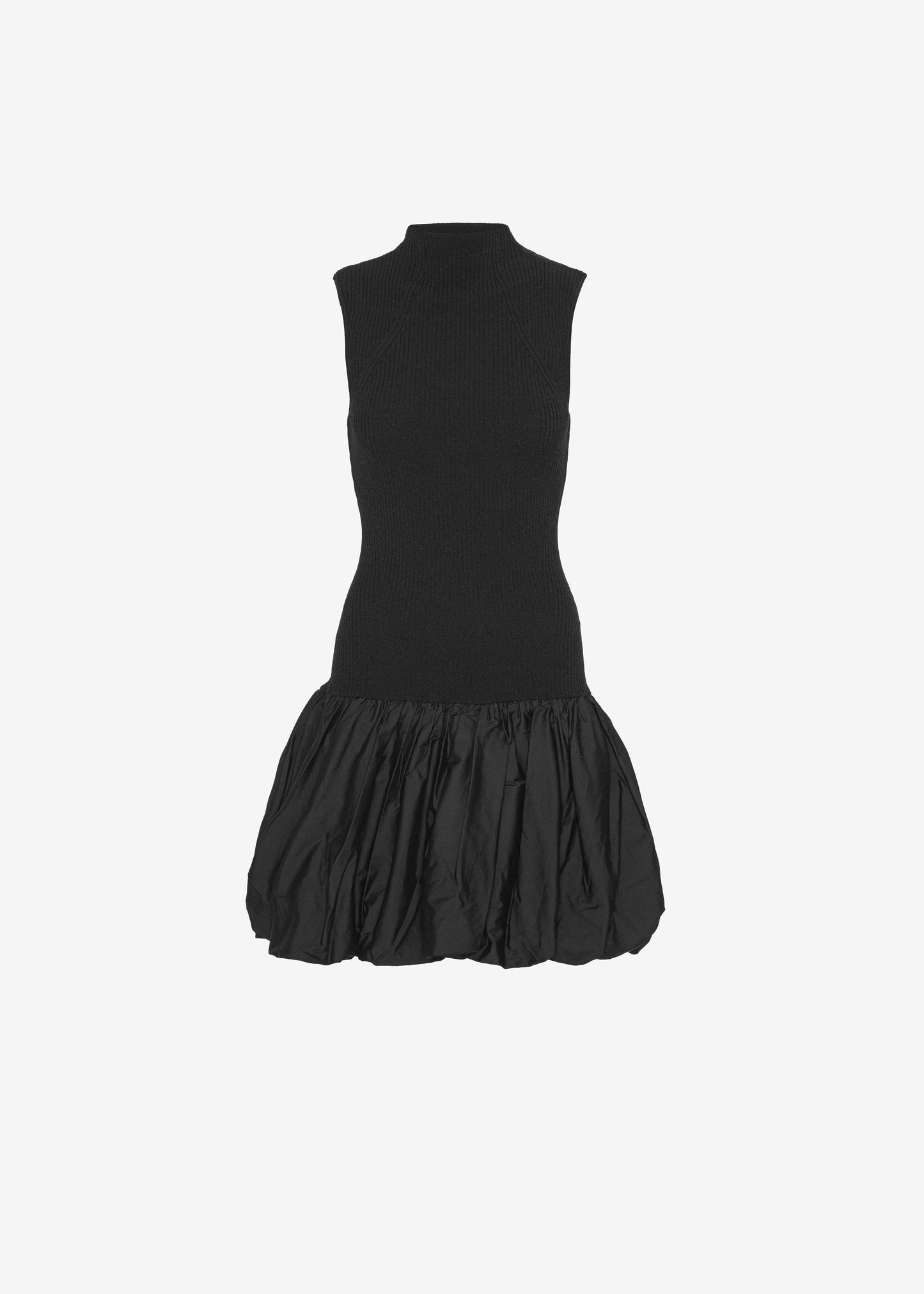 Rotate Knit Racer Cut Dress - Black