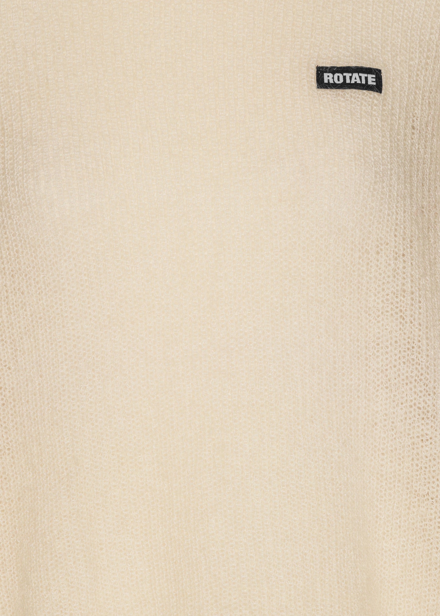 Rotate Light Knit Logo Sweater - Egret