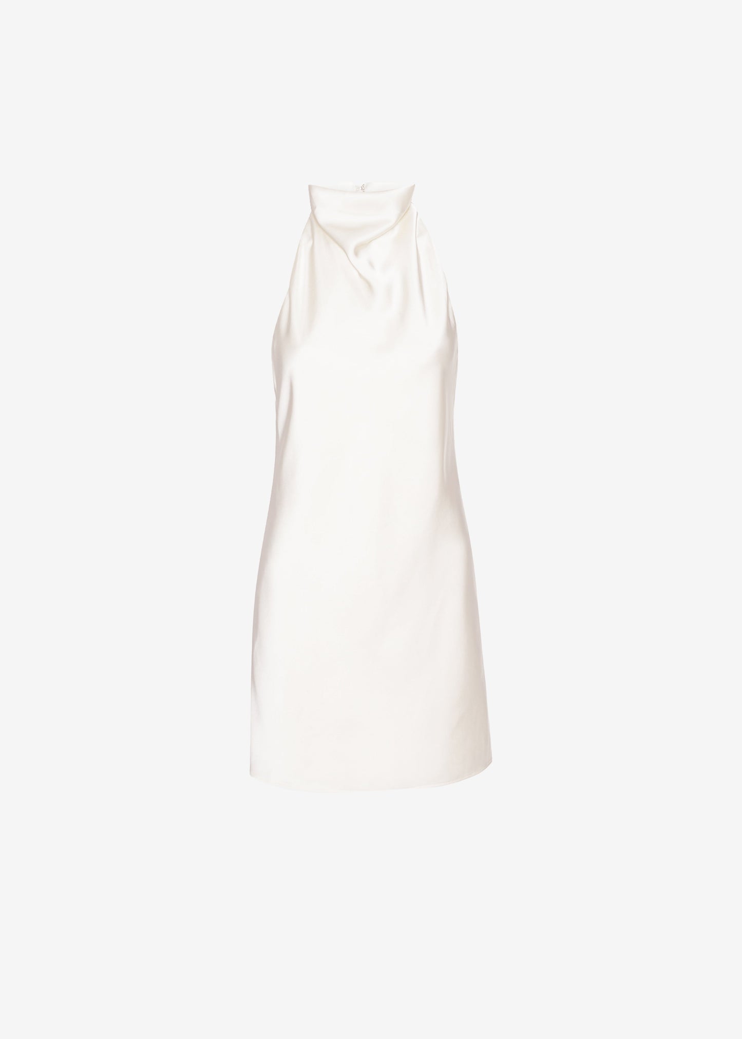 Rotate Satin Halterneck Dress - Egret