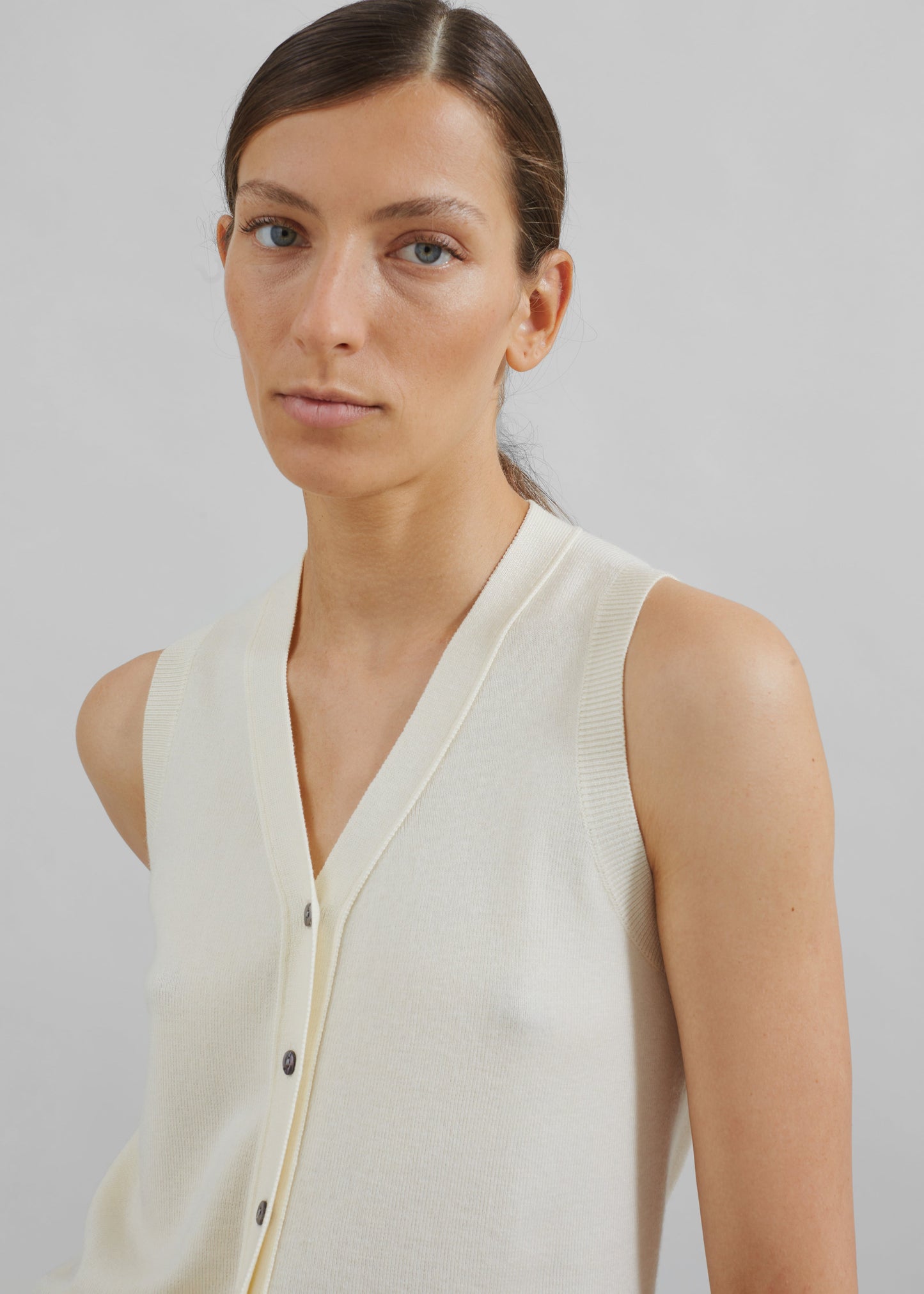 Samah Knit Vest - Ivory