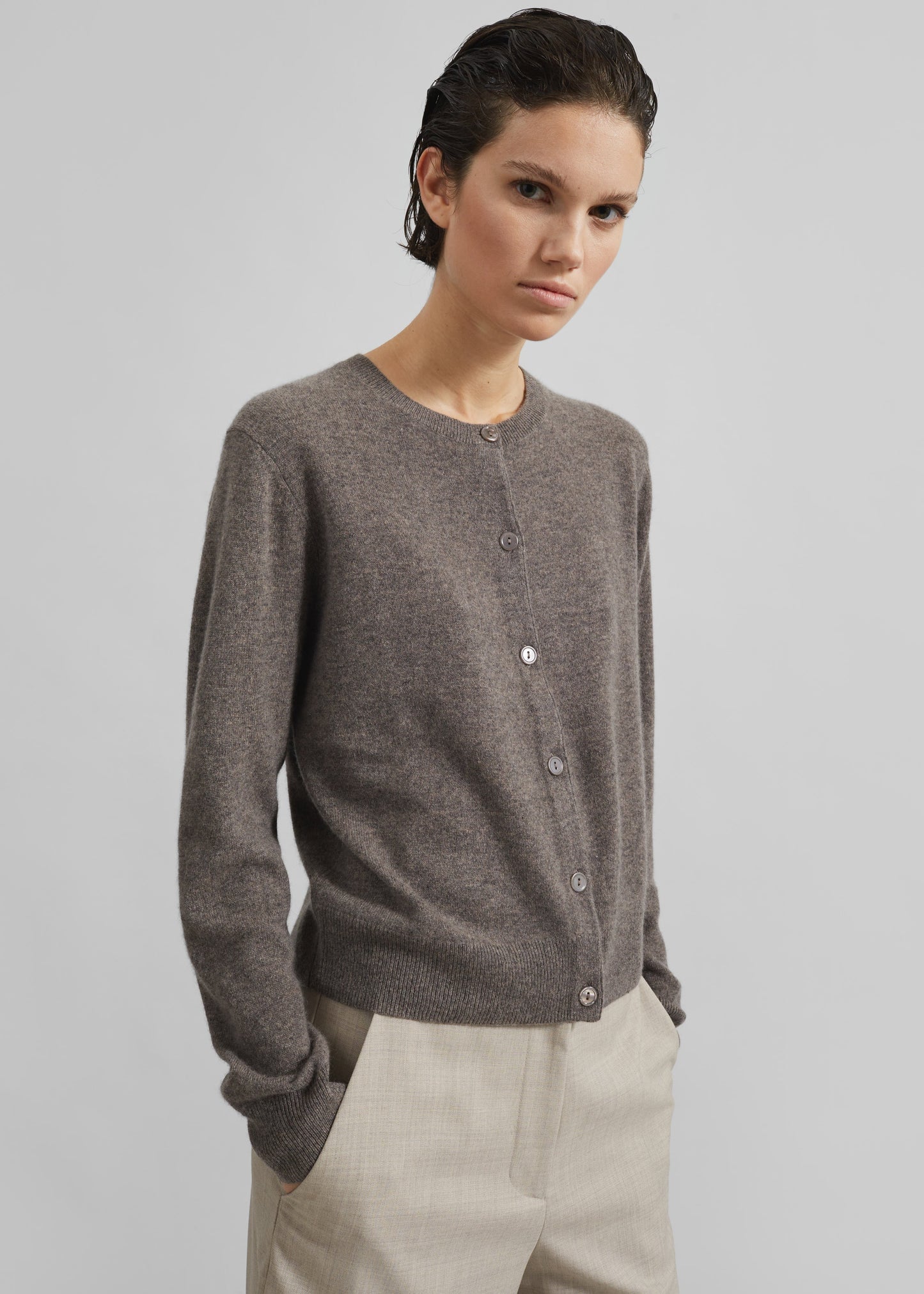 Samsøe Samsøe Saboston Cardigan - Grey Blue Melange