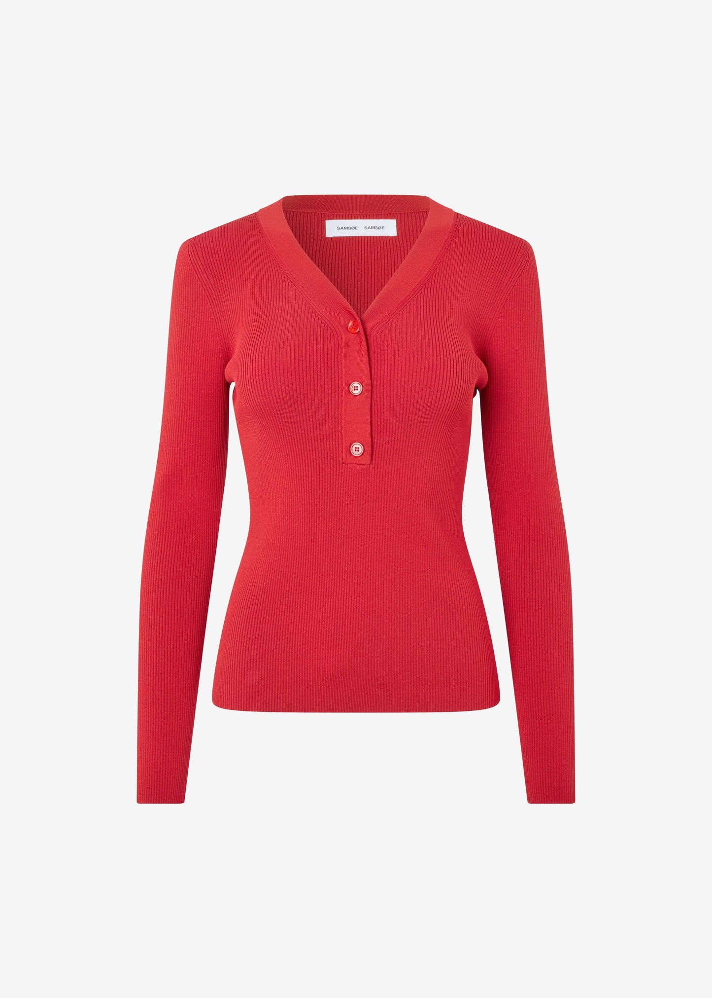 Samsøe Samsøe Saleonore V-neck - Scarlet Sage