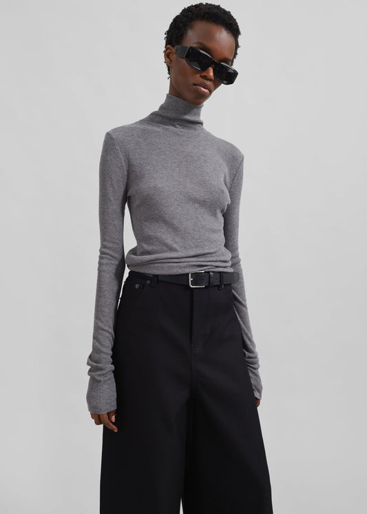 Samsøe Samsøe Sasonnet Turtleneck - Mid Grey Melange