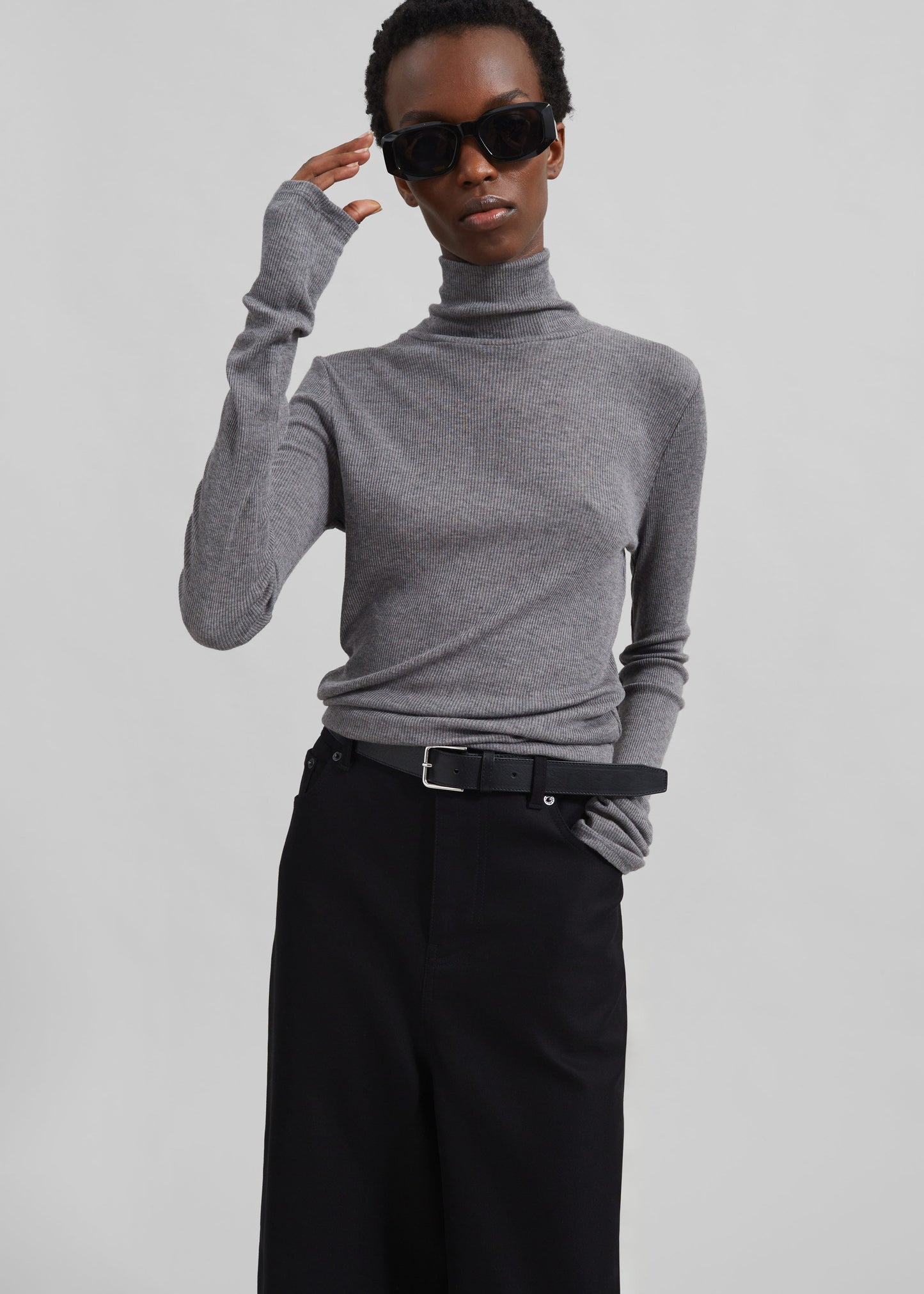 Samsøe Samsøe Sasonnet Turtleneck - Mid Grey Melange