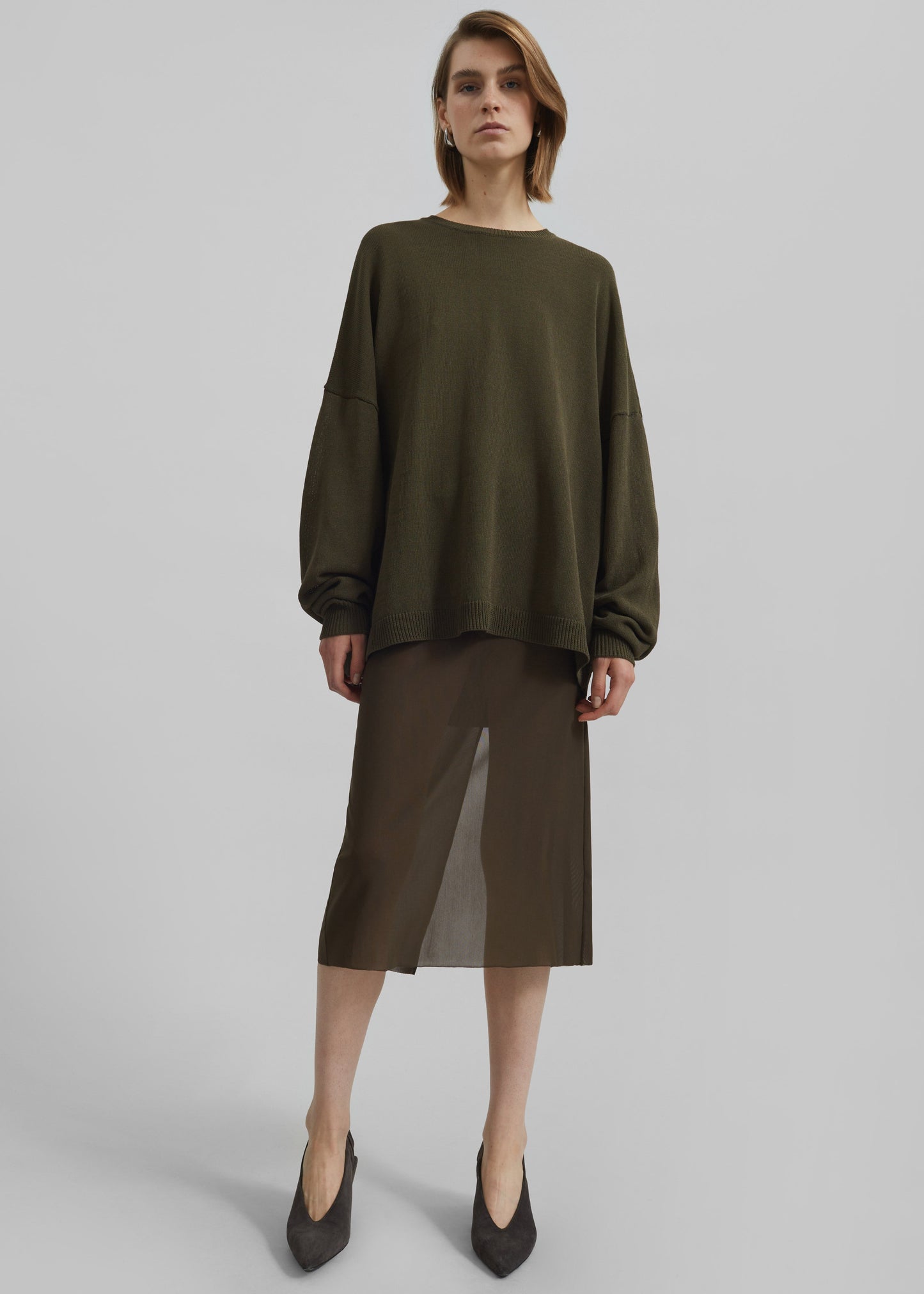 Suva Sheer Skirt - Khaki