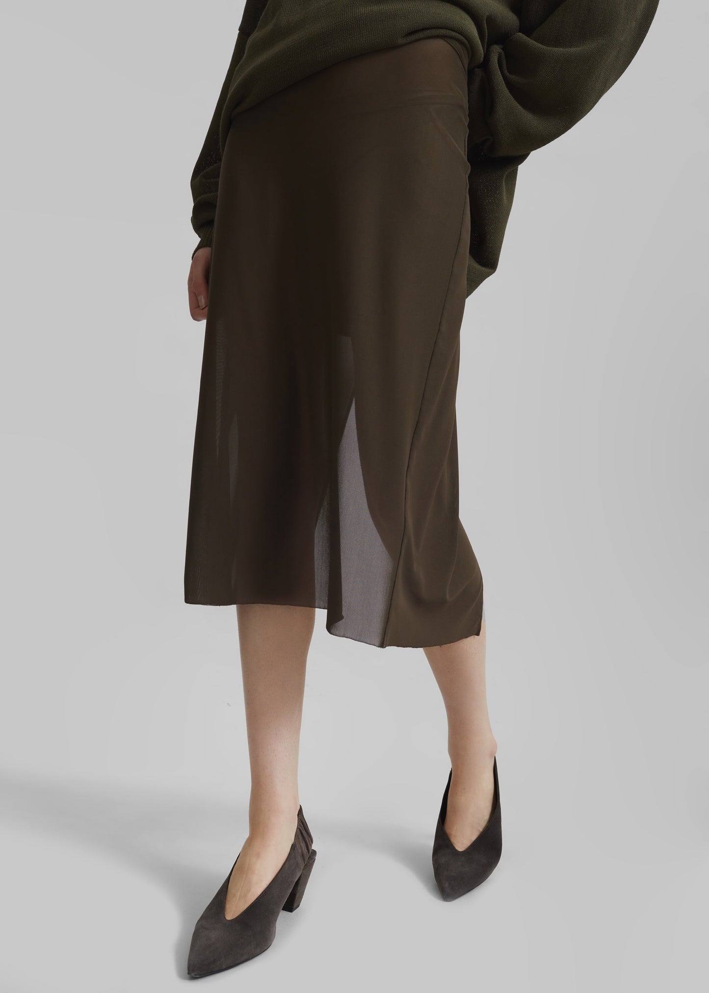 Suva Sheer Skirt - Khaki