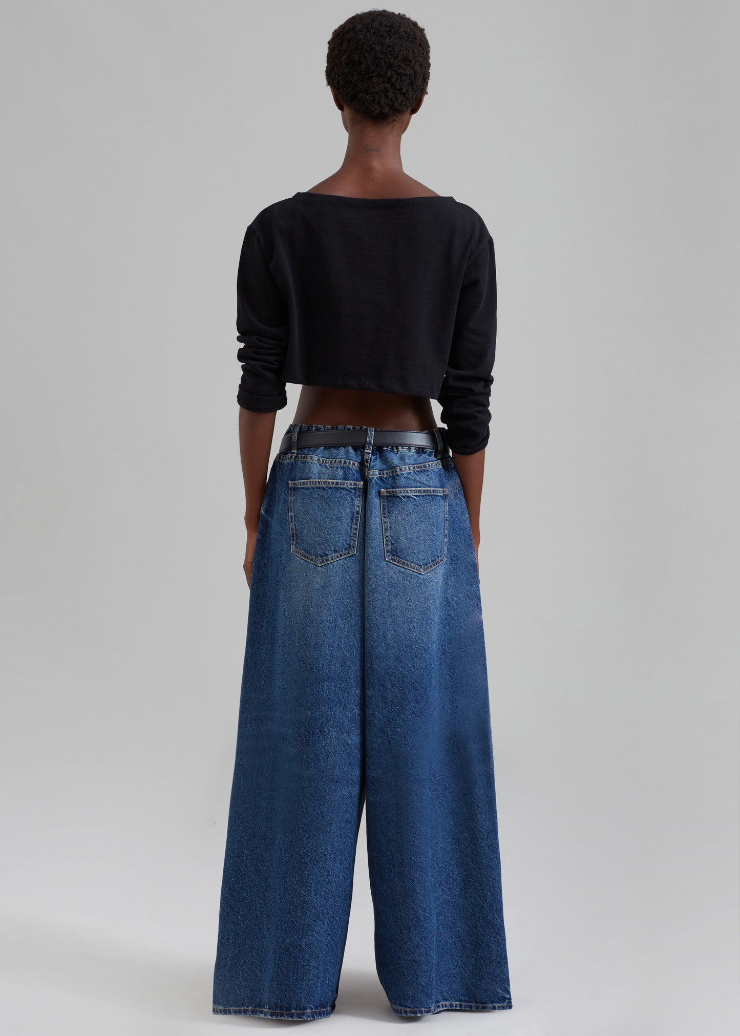 Sasha Wide Leg Jeans - Dark Blue