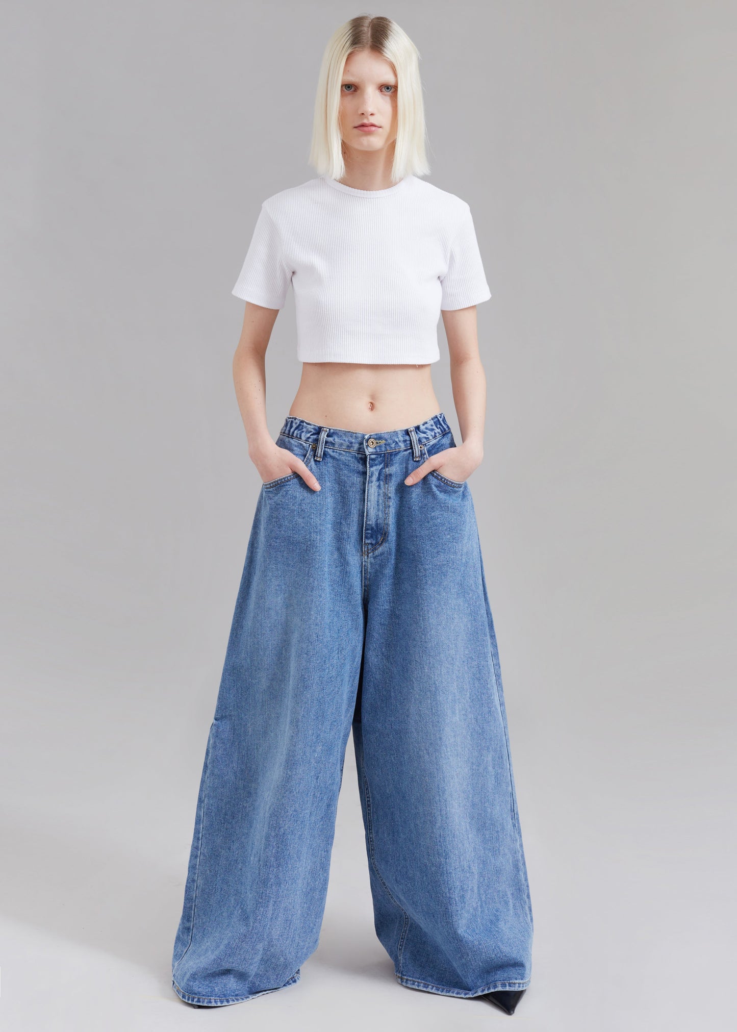 Sasha Wide Leg Jeans - Worn Wash