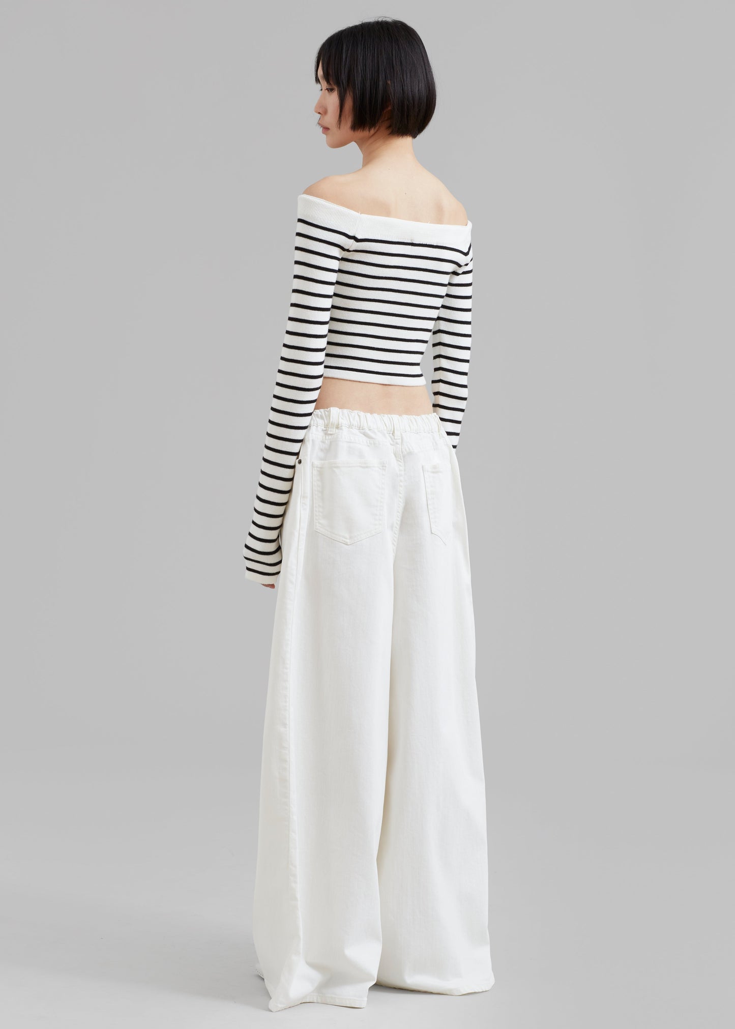 Sasha Wide Leg Jeans - Off White