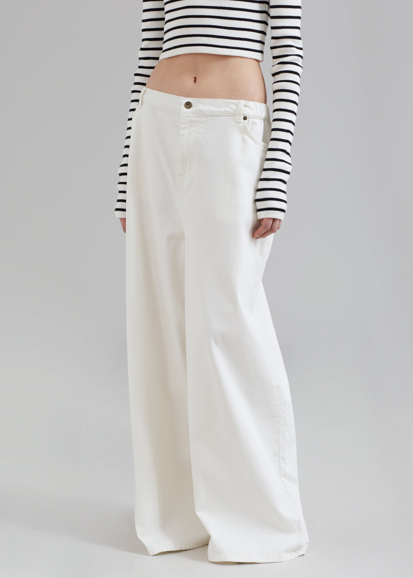 Sasha Wide Leg Jeans - Off White