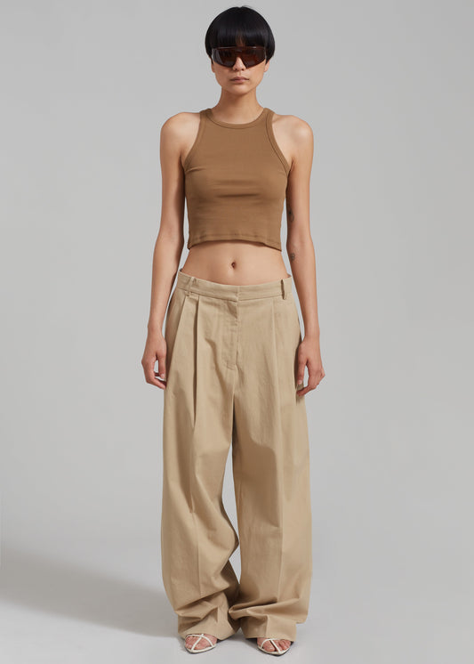 Tansy Cotton Pants - Camel