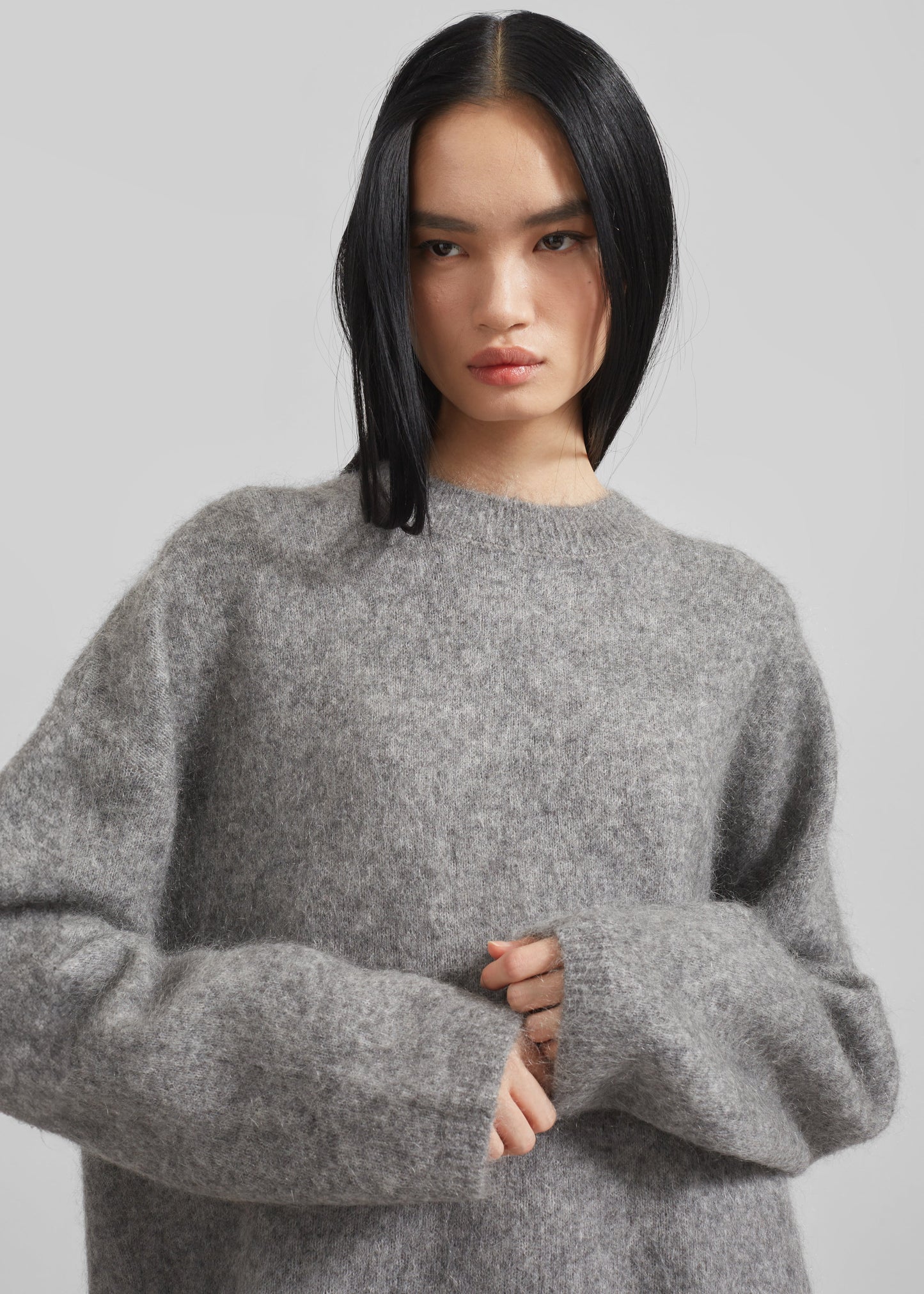 Vodskov Mohair Sweater - Grey