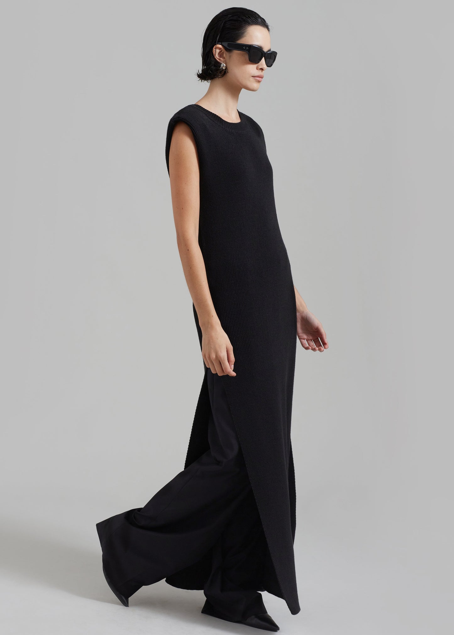 Wren Sleeveless Knit Dress - Black