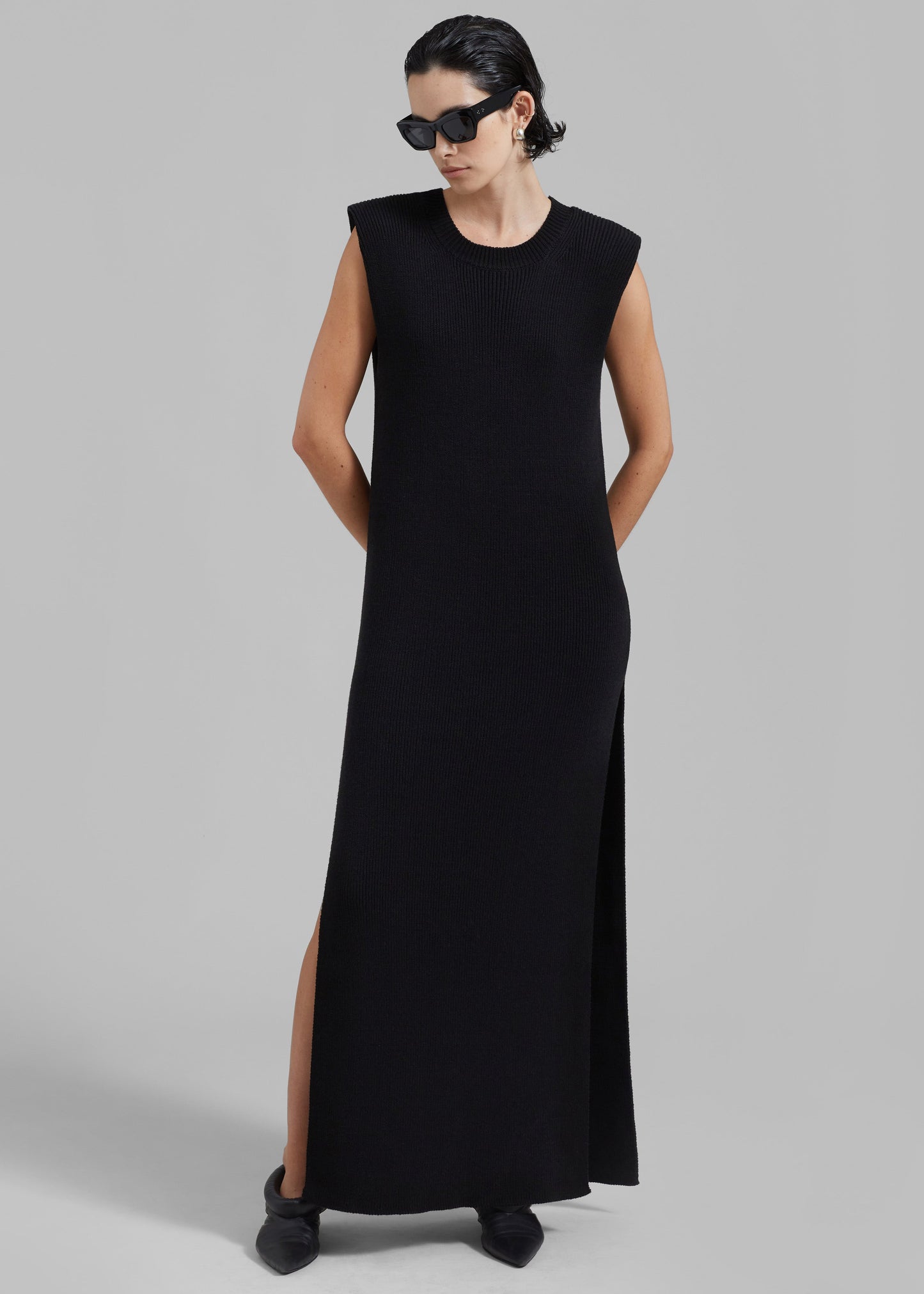 Wren Sleeveless Knit Dress - Black