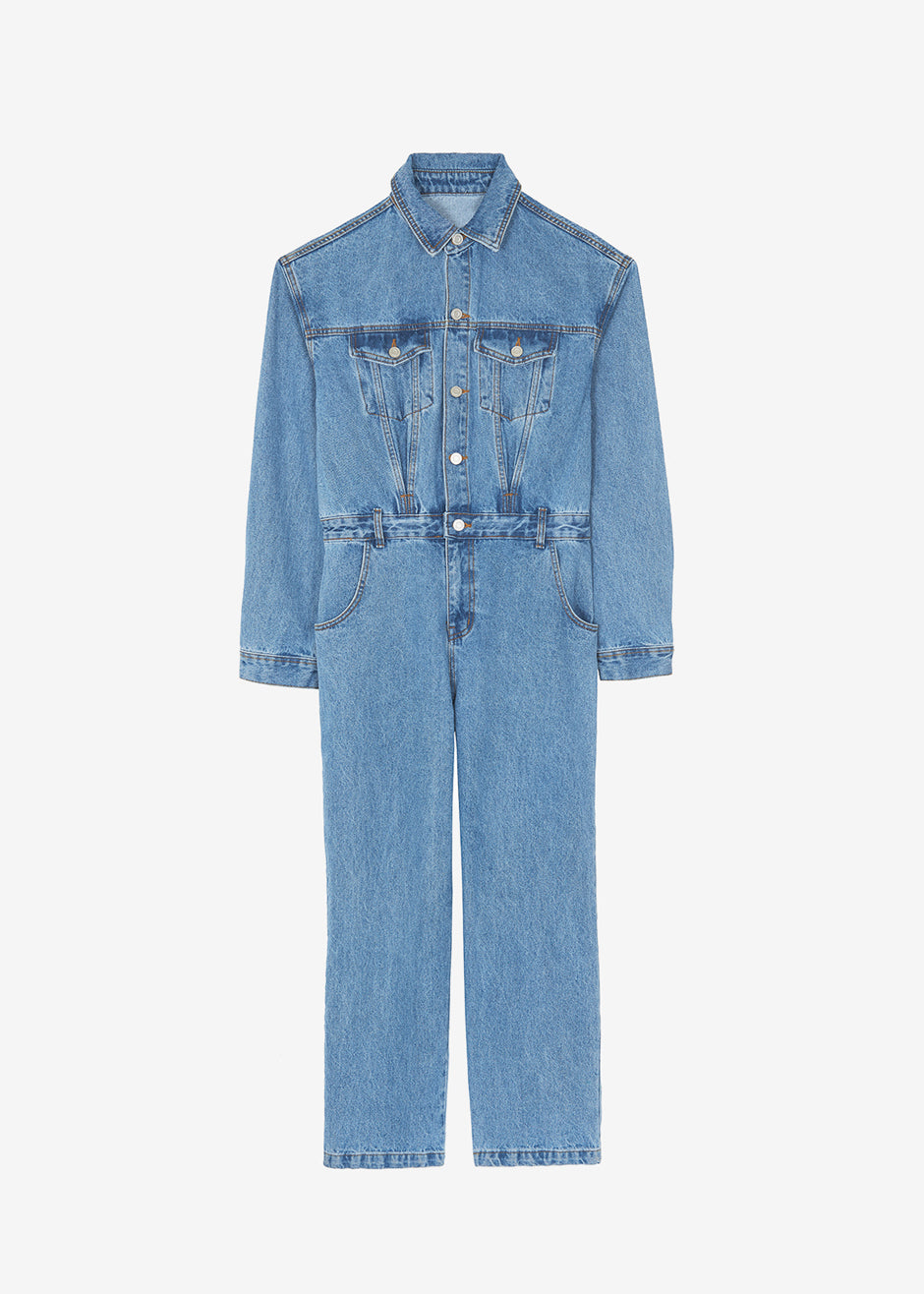 Jas Denim Jumpsuit - Dark Indigo