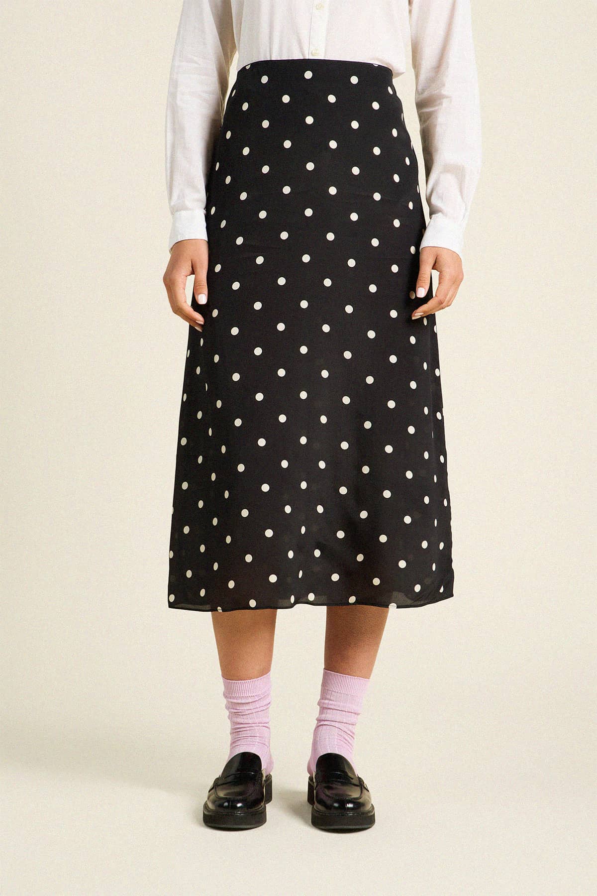 Demi Skirt Black Polka Dots