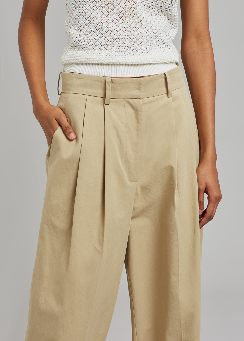 Tansy Cotton Pants - Camel