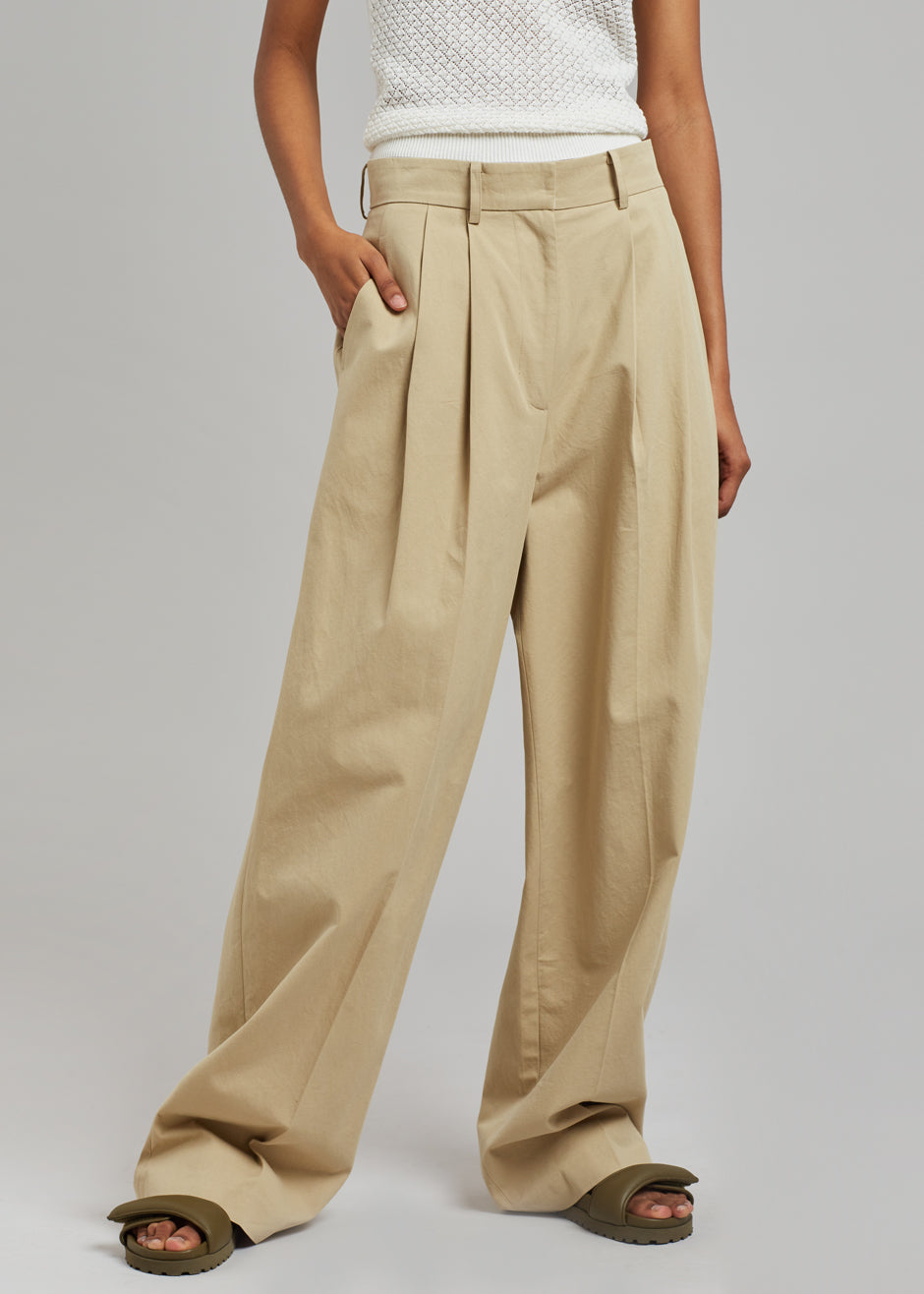 Tansy Cotton Pants - Camel